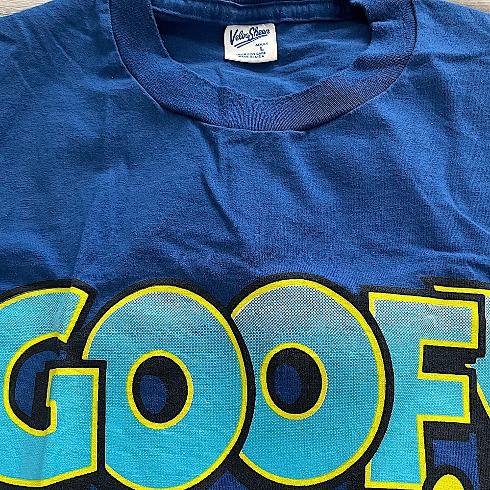vintage deadstock Goofy big print shirt Velva Sheen tee - 80s 90s Disney NWOT - Picture 6 of 7